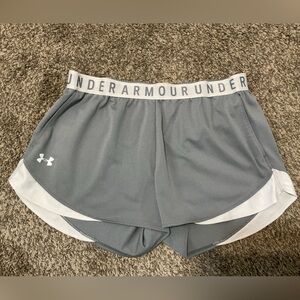 Under Armour Charcoal and White Performance Running Shorts XL